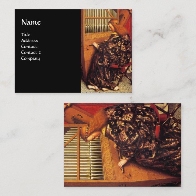 Cartão De Visita ÂNGULOS JOGANDO MÚSICA, detalhes (Frente/Verso)