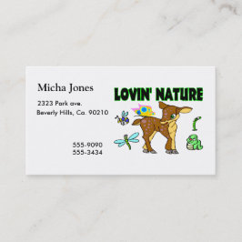 Cartão De Visita Animais da natureza de Lovin