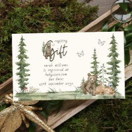 Cartão De Visita Animais florestais do Registro de Ofertas de Chás