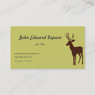 Cartão De Visita Animais selvagens do animal dos cervos