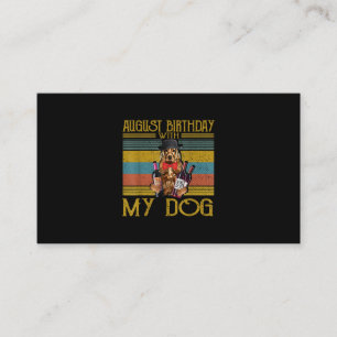 Cartão De Visita Aniversário De Agosto Com O Meu Cachorro Irlandê