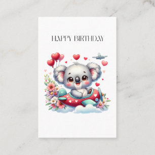 Cartão De Visita Aniversário do Piloto Koala
