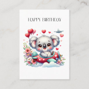 Cartão De Visita Aniversário do Piloto Koala