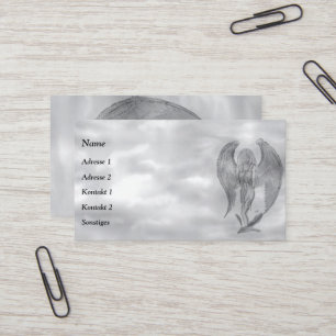 Cartão De Visita Anjo, Arte Lápis em Marmor Design