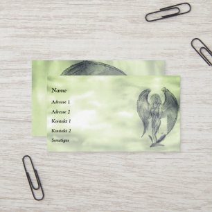 Cartão De Visita Anjo, Arte Lápis em Marmor Design 