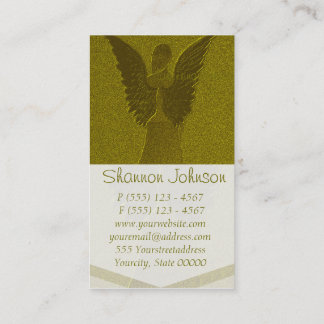 Cartão De Visita Anjo-da-guarda dourado
