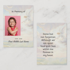 Cartão De Visita Anjo Lembrança Memorial Estendendo