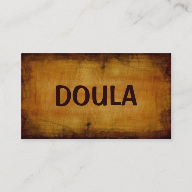 Cartão de Visita Antigo de Doula (Frente)