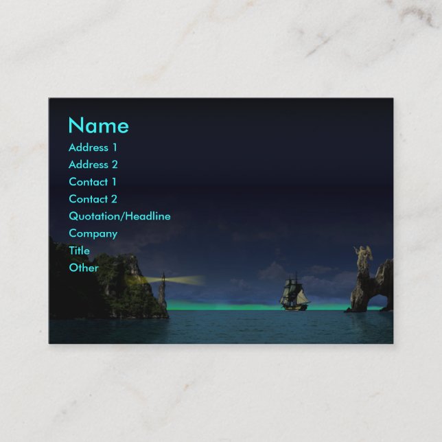 Cartão de visita antigo do navio (Frente)