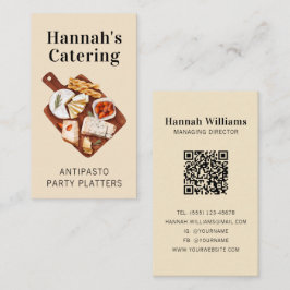 Cartão De Visita Antipasto De Aquarela Russa Pior Catering Busin