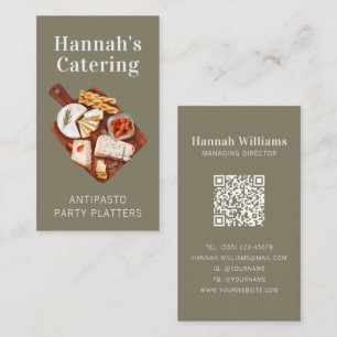 Cartão De Visita Antipasto De Aquarela Russo Pecado Catering
