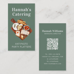 Cartão De Visita Antipasto De Aquarela Russo Pecado Catering