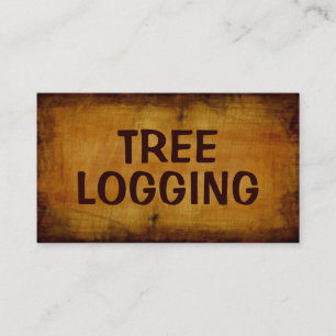 Cartão de visita Antiquado de Registro de Árvore