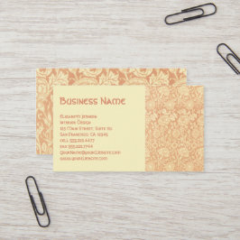 Cartão De Visita Antiquado Rosa Vitoriano William Morris Carnações