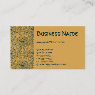 Cartão De Visita Antiquado Victoriano William Morris Padrão Floral