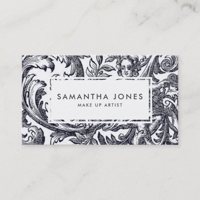 Cartão De Visita Antique Angel Cherub - Artista de maquiagem (Frente)