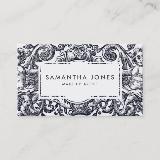 Cartão De Visita Antique Angel Cherub - Artista de maquiagem (Frente)