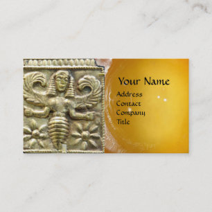 CARTÃO DE VISITA ANTIQUE GREGO MEL DE MEL DE ABELHA GODDESS MONOGRA