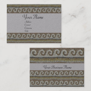 Cartão De Visita ANTIQUE MOSAIC ONDE ONDE ONDE VAI A Cinza Náutica 