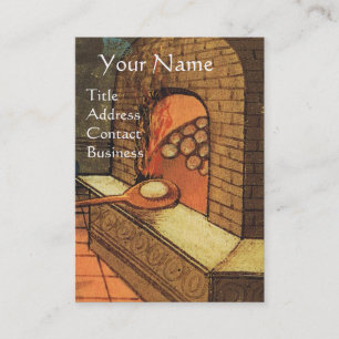 CARTÃO DE VISITA ANTIQUE OVEN BAKER, COMPRO DE PÃO DE BAKERY