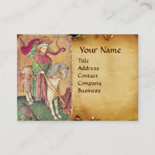 Cartão De Visita Antique Tarots/Cartões de Tribunal Alemão/Rei dos