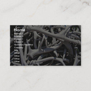 Cartão De Visita Antlers dos alces, quadrado central, Jackson,