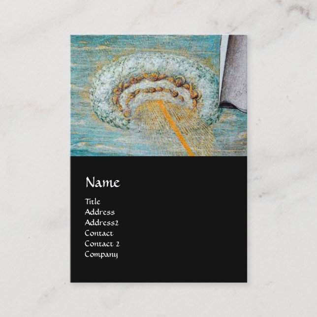 Cartão De Visita Anunciação, Santo Emidius e um OVNI (Frente)