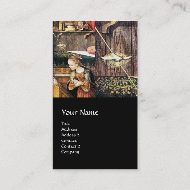 Cartão De Visita Anunciação, Santo Emidius e um OVNI (Frente)