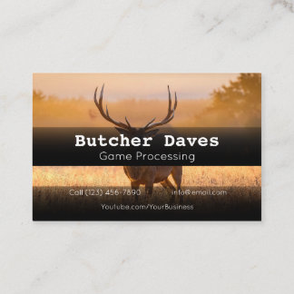 Cartão De Visita Anunciar Game Deer Animal Processing Company Busi