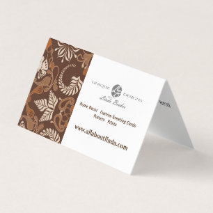 Cartão De Visita Anúncios personalizáveis do Café Latte dobrados