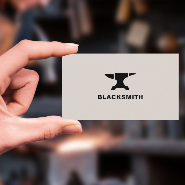 Cartão De Visita Anvil & Blacksmith (Anvil & Blacksmith Business Card)