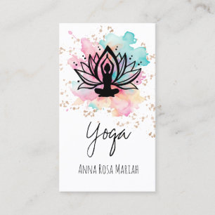 Cartão De Visita *~* AP33 Yoga Rainbow Chakra Lotus Espiritual