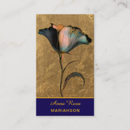 Cartão De Visita *~* AP98 Elegant Flower Gold 23 Vintage QR