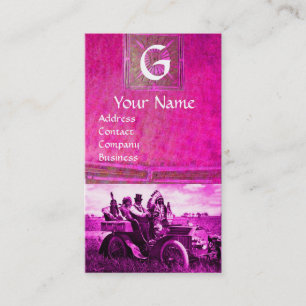 Cartão De Visita APACHES E GERONIMO CONDUZINDO UM AUTOMÓVEL, Monogr