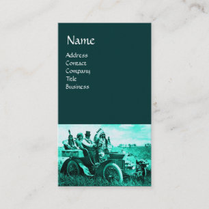 CARTÃO DE VISITA APACHES E GERONIMO CONDUZINDO UM CARRO A MOTOR