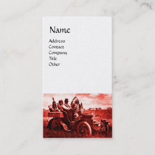 CARTÃO DE VISITA APACHES E GERONIMO CONDUZINDO UM CARRO A MOTOR