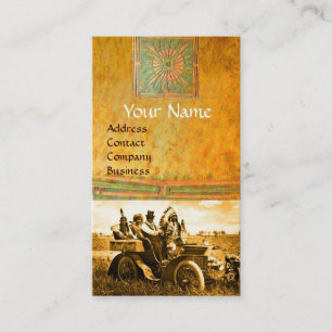 CARTÃO DE VISITA APACHES E GERONIMO CONDUZINDO UM CARRO A MOTOR