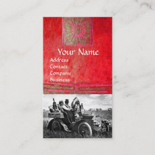 CARTÃO DE VISITA APACHES E GERONIMO DIRIGINDO UM CARRO MOTORIZADO