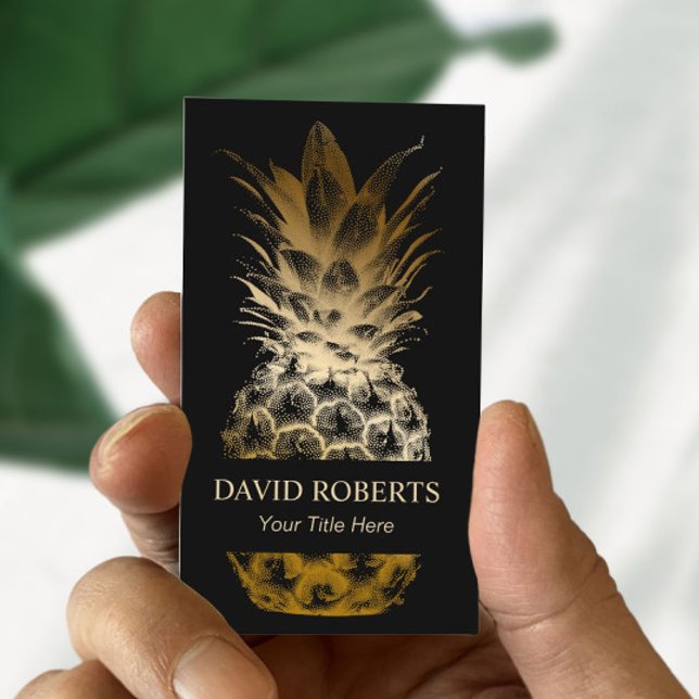 Cartão De Visita Apanho preto e Dourado para eventos (Criador carregado)