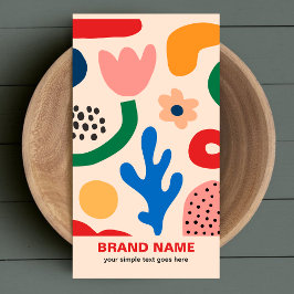 Cartão De Visita Aparição da marca do Abstrato de padrão floral col