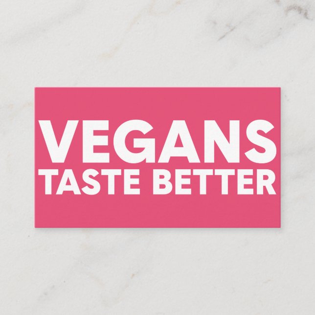Cartão De Visita Apelo Vegano (Frente)