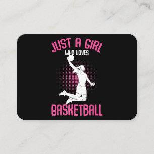 Cartão De Visita Apenas uma Garota que Ama Basquetebol Crianças Gar