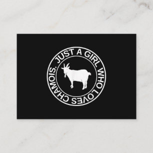 Cartão De Visita Apenas Uma Menina Que Ama Chamois Presente Para As