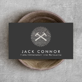 Cartão De Visita Aperfeiçoamento da Casa de Carpintaria Martelo e V