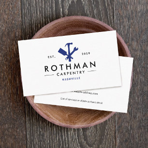 Cartão De Visita Aperfeiçoamento Pessoal de Nível Azul / Ferramenta