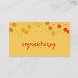 Cartão De Visita Apiário de Fazenda de Abelhas de Honeycomb Amarelo