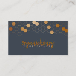 Cartão De Visita Apiário Fazenda de Abelhas Orgânicas Navy