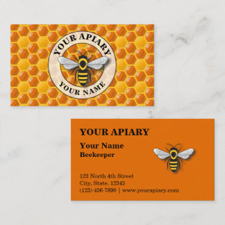 Cartão De Visita Apiary Honeycomb Modelo