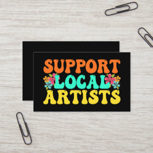 Cartão De Visita Apoie Artistas Locais Para Amantes de Música