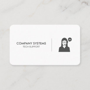 Cartão De Visita Apoio ao cliente incorporado simples